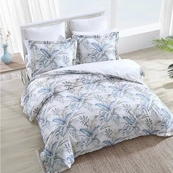 Tommy Bahama Other - Tommy Bahama Bakers Bluff Blue Cotton Reversible Duvet Cover Set  Full/Queen